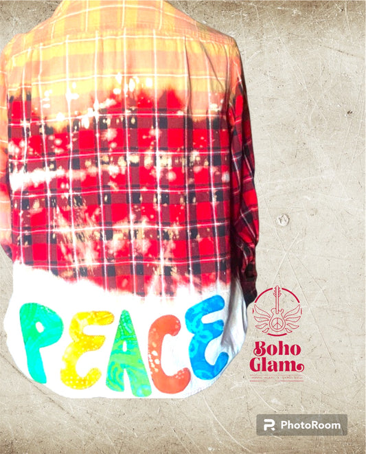 Peace Bleached Flannel