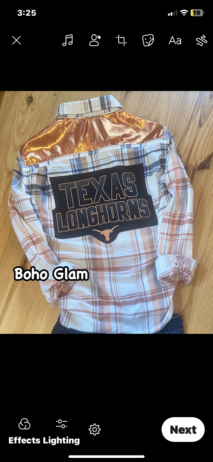 Texas Longhorns Bleached Flannel