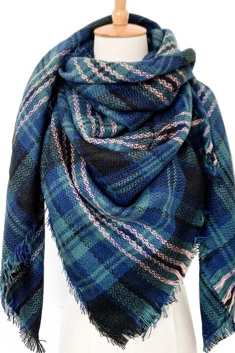 Plaid  Cashmere-Inspired Scarf