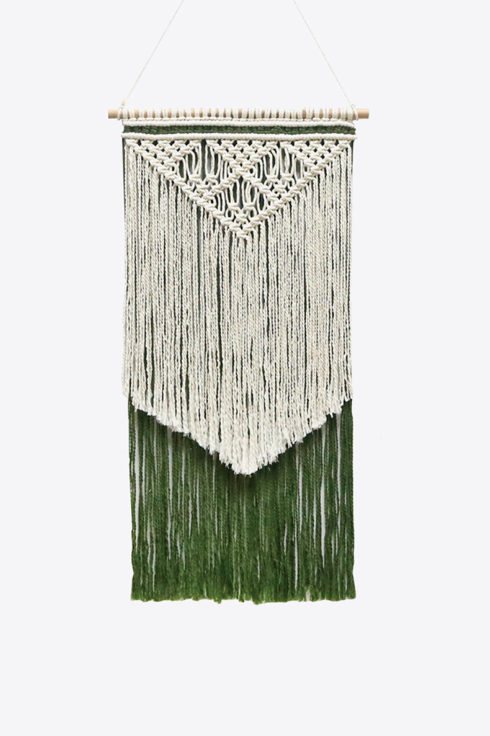 Contrast Fringe Handmade Macrame Wall Hanging