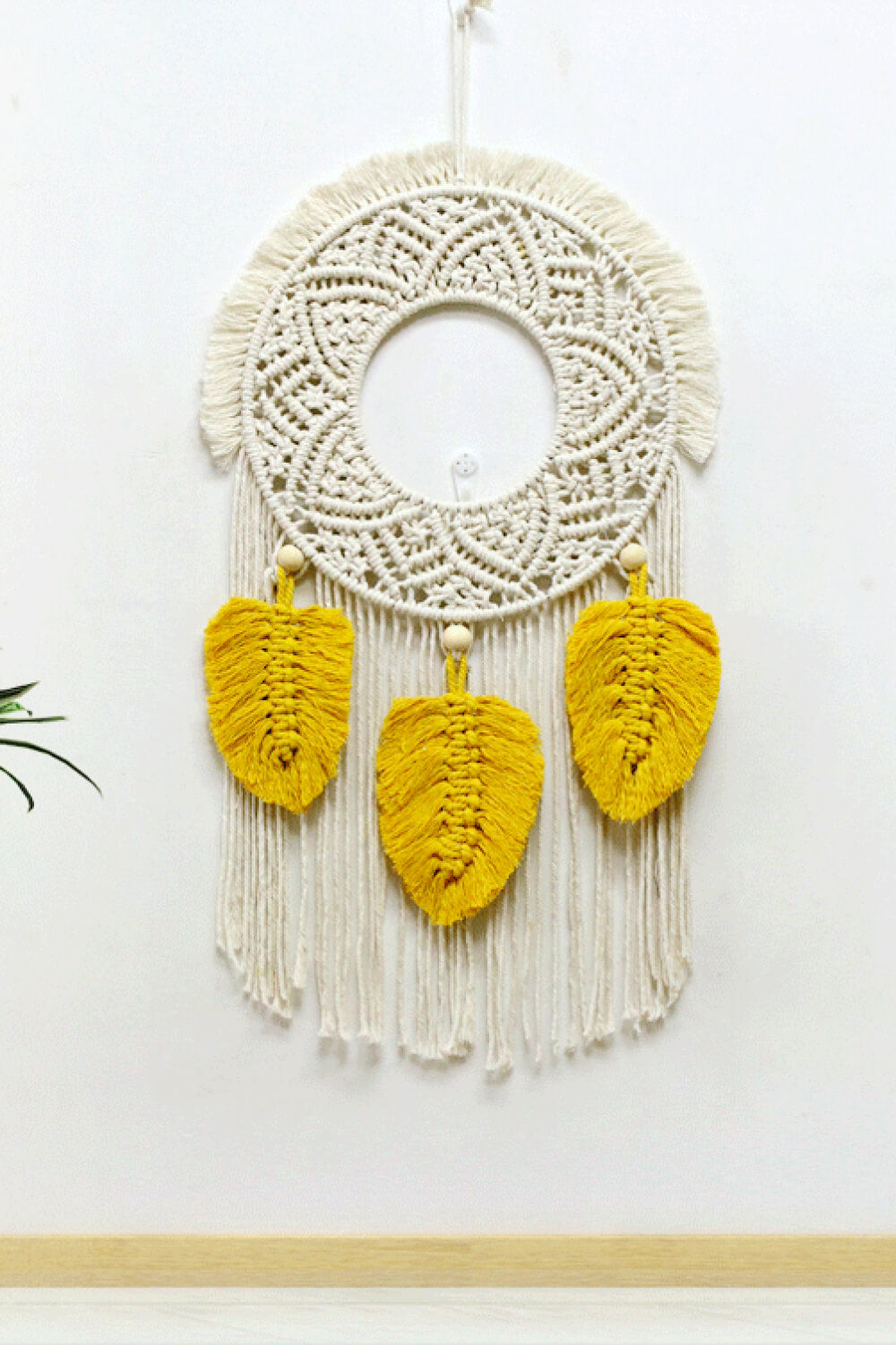 Hand-Woven Fringe Macrame Wall Hanging